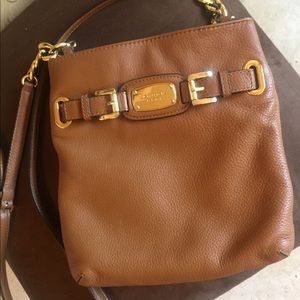 MK brown leather crossbody